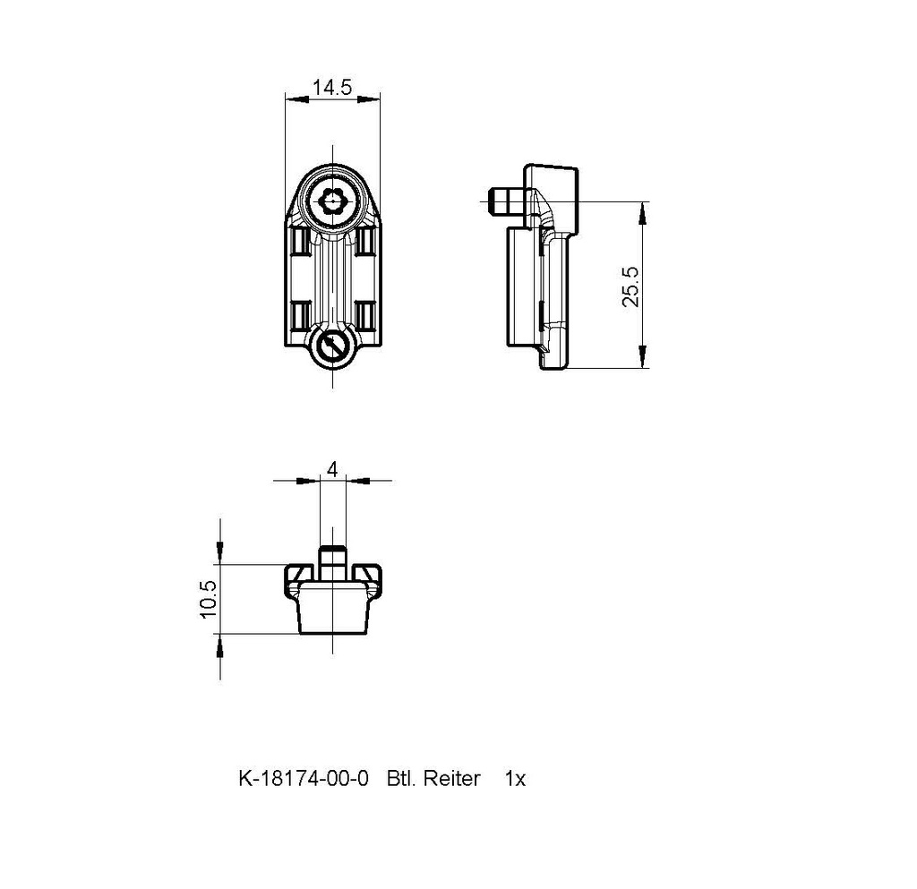 GU BEVESTIGINGSBLOKJE VAN VOOR AUTOMATIC MEERPUNT