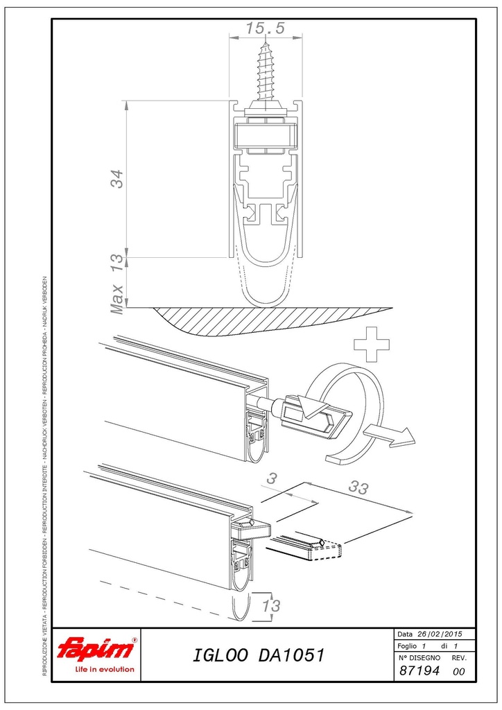 FAPIM DA 1051 IGLOO TOCHTBORSTEL BRANDWEREND