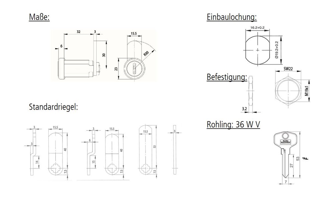 BURG-WÄCHTER ZS 85 AUTOMAATCILINDER