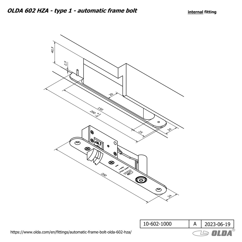 OLDA 602 AUTOMATISCHE KANTSCHUIF KOZIJNMODEL