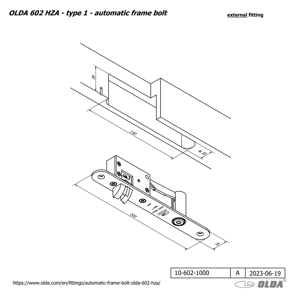 OLDA 602 AUTOMATISCHE KANTSCHUIF KOZIJNMODEL