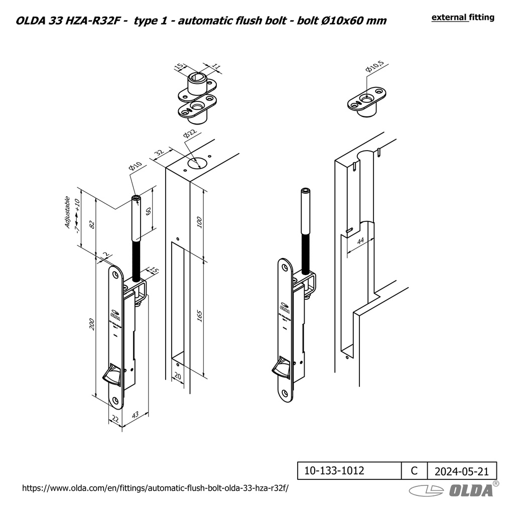 OLDA 33 AUTOMATISCHE KANTSCHUIF RONDE VOORPLAAT