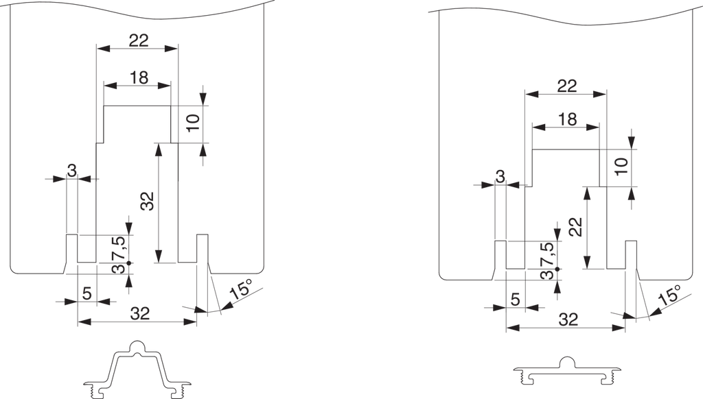 MACO 210492 ACHTERSTE LOOPWAGEN HEFSCHUIFRAAM GROEF 18 x 30
