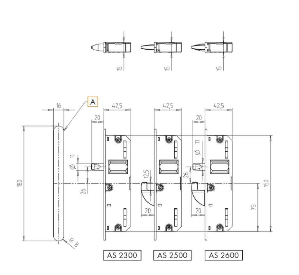 KFV REPARATIE BIJZETSLOTKAST 150MM VOOR MEERPUNTSLUITING