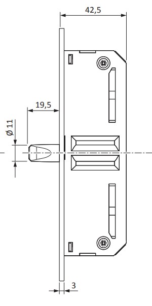 KFV REPARATIE BIJZETSLOTKAST 130MM VOOR MEERPUNTSLUITING