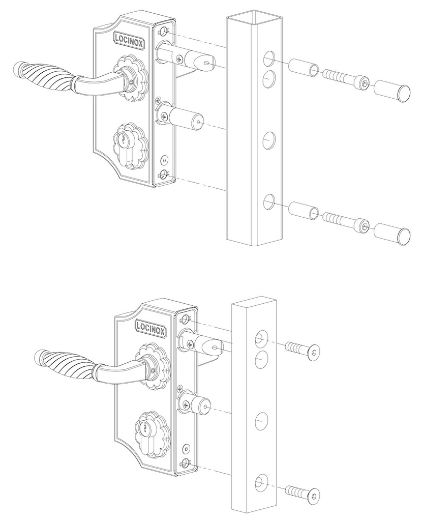 LOCINOX LAKYF2 KLEIN SIERPOORTSLOT IN OPBOUW