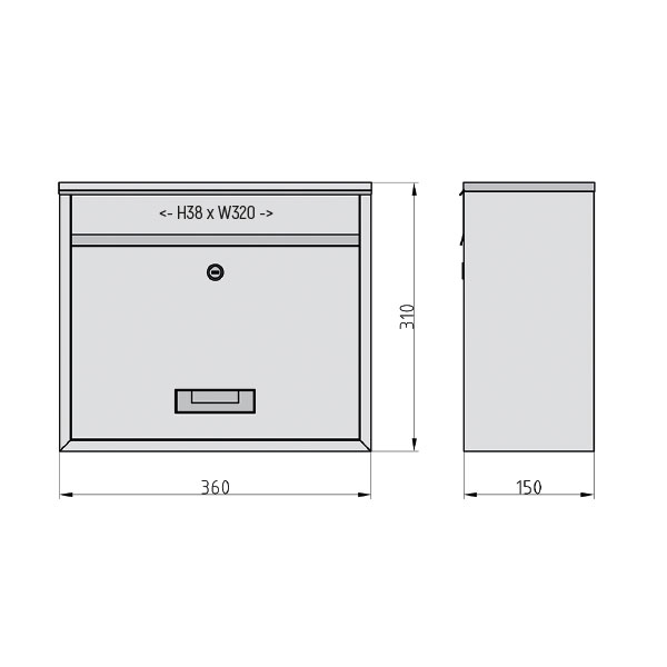BASI BK900 INOX GROOT BRIEVENBUS