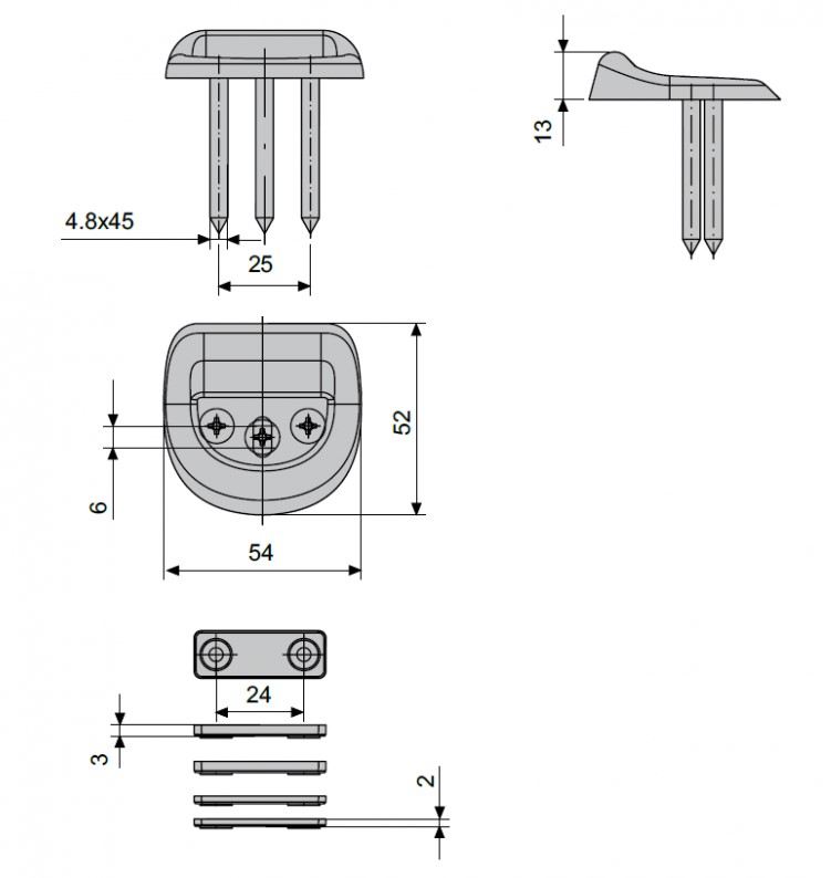 FAPIM OLTRE: VLOERSLUITPLAAT GRIJS