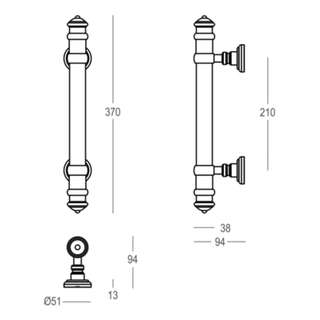 QUINCALUX DEURGREEP MODEL 324