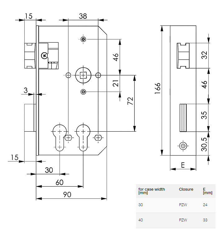 AMF 142D  VOOR DUBBELE EURO PROFIELCILINDER