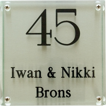 PERSONALISED NAME PLATE IN GLASS LOOK