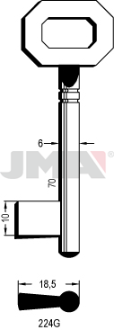 JMA BRUTE SLEUTEL PROFIEL 224G