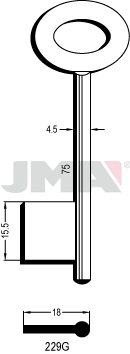 JMA BRUTE SLEUTEL PROFIEL 229G