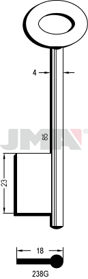 JMA BRUTE SLEUTEL PROFIEL 238G