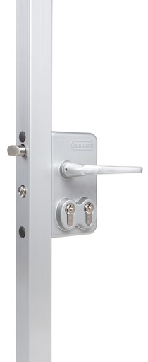 LOCINOX LDKZD1 SURFACE MOUNTED DOUBLE CYLINDER GATE LOCK FOR SWING GATES
