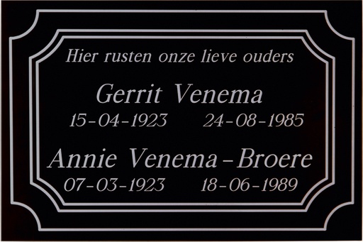 PLAQUE NOMINATIVE PERSONNALISÉE EN PLASTIQUE