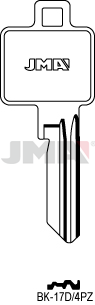[BK-17D/4PZ] JMA BRUTE SLEUTEL PROFIEL BK-17D/4PZ