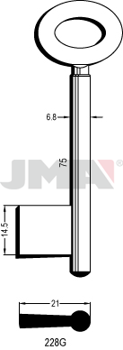 [228G] JMA BRUTE SLEUTEL PROFIEL 228G